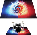 Drum Rug 6 x 5 Ft Mat with Non-Slip Grip for Musicians