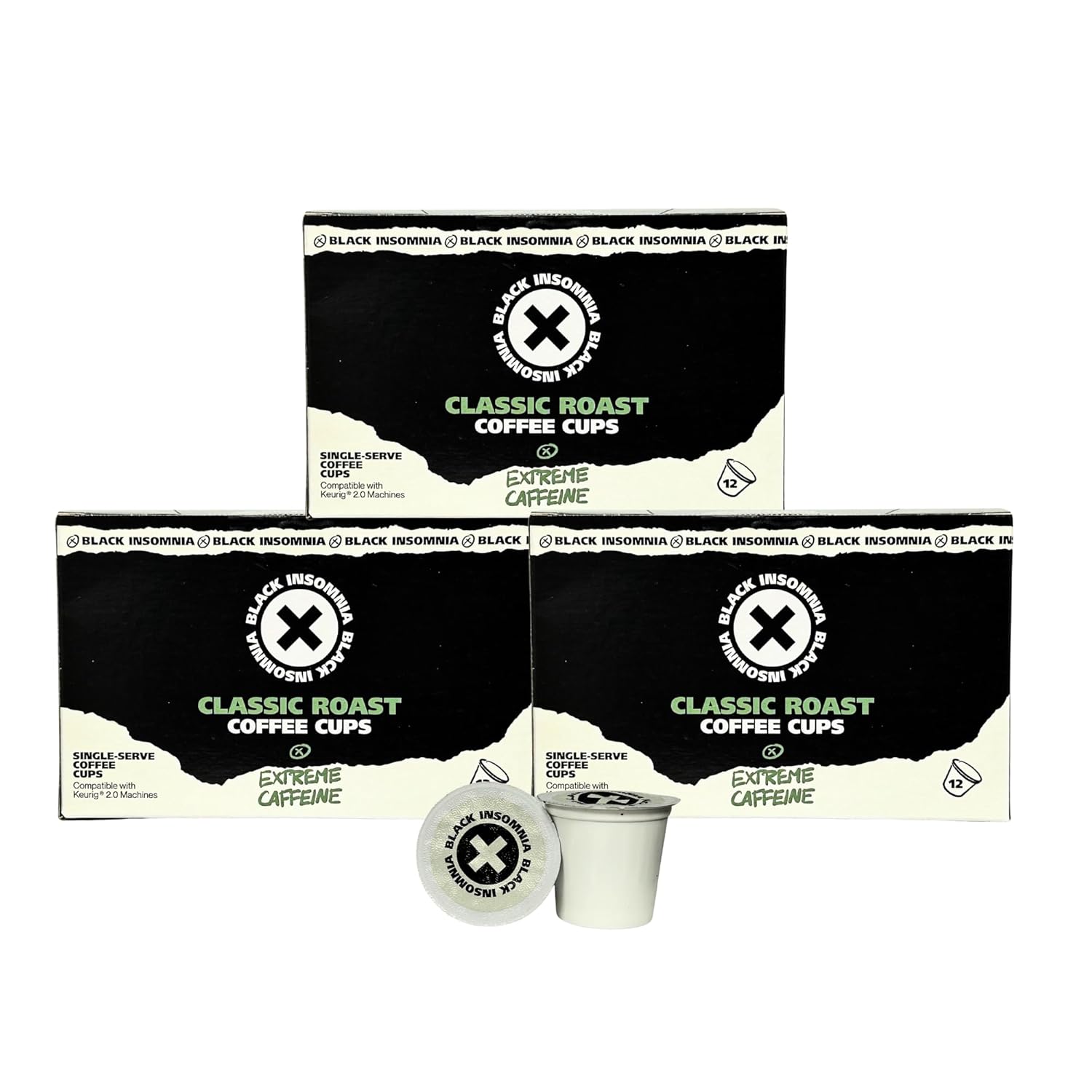 Black Insomnia Coffee Pods - Strongest Coffee for Keurig Users