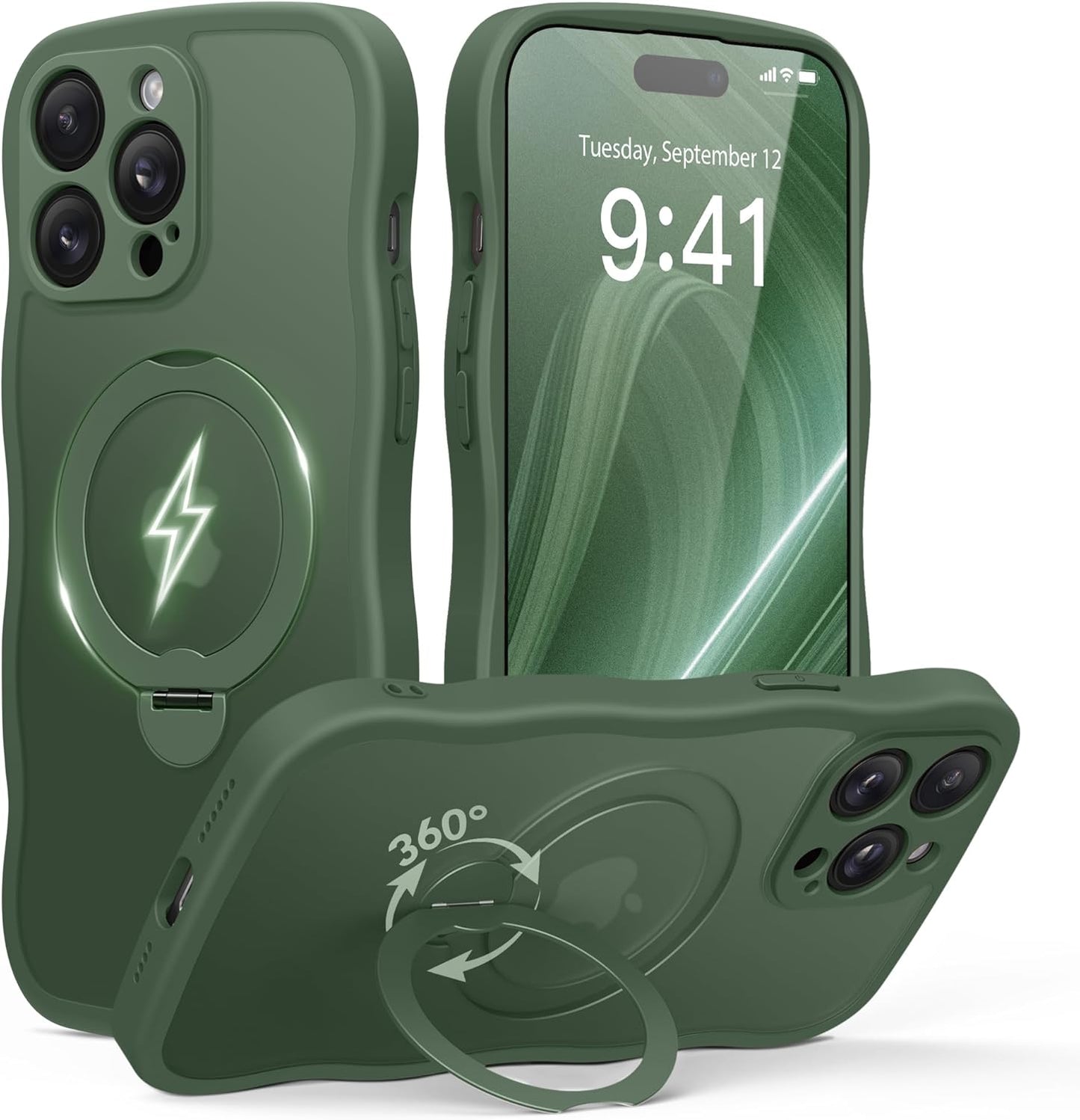GolbinBox iPhone 14 Pro Max Case with 360 Rotatable Stand