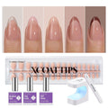 BTArtboxnails XCOATTIPS Press on Nails Short for French Manicure