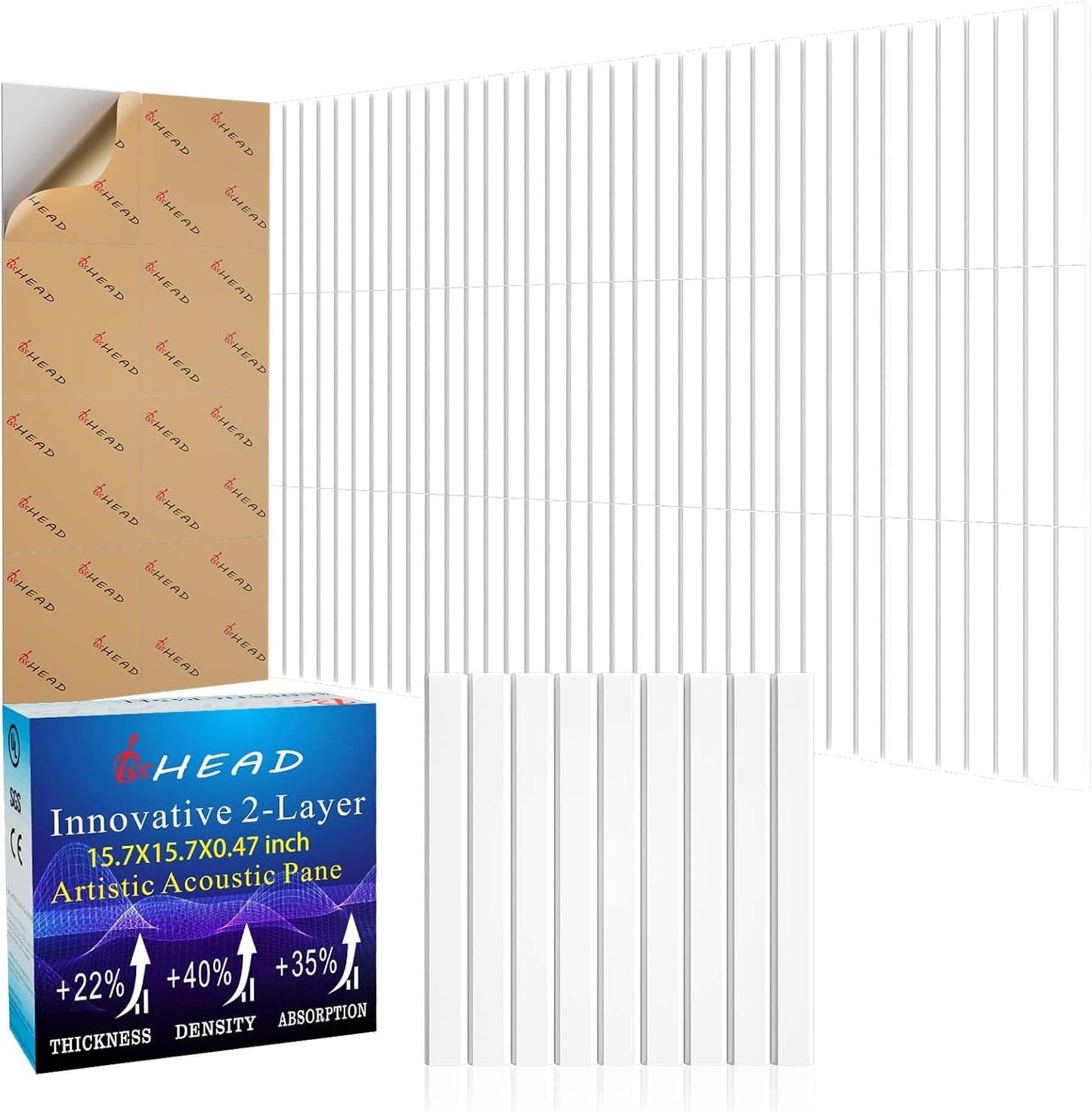 8 Pack Large Soundproof Wall Panels for Superior Noise Reduction