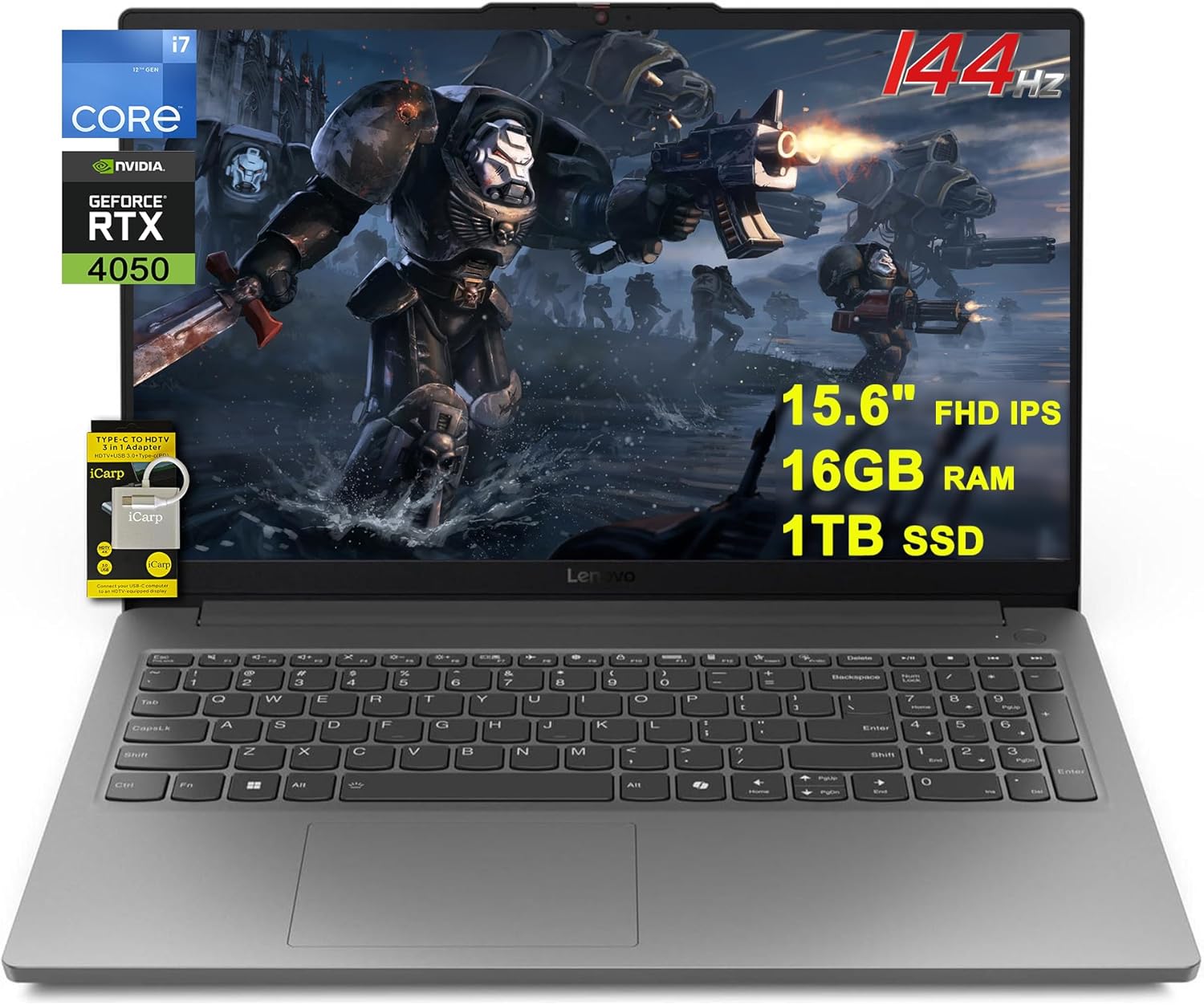 Lenovo Gaming Laptop 15.6 FHD IPS 144Hz - Intel 14-core i7, GeForce RTX 4050