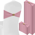 Spandex Chair Sashes Bows with Rhinestone Ring Buckle Slider - Bulk