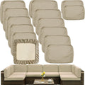 Sqodok Outdoor Cushion Covers for 6-Seater Sofa - Tan Set