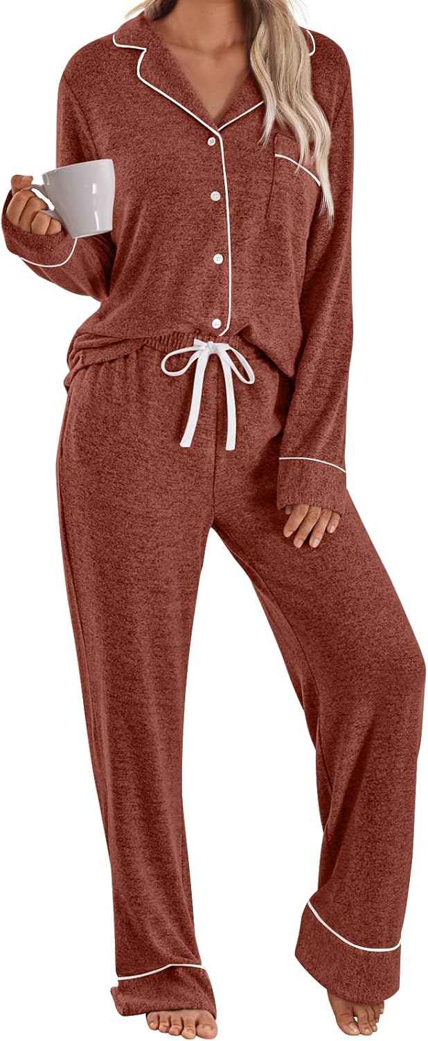 LILLUSORY Women's Long Sleeve Pajama Set - Soft & Comfortable