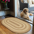 Cookie Dough Oval Braided Rugs 20x30 - Brown Entryway Rug