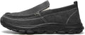 Mens Breathable Canvas Slip On Lace Up Loafers - Lightweight Travel