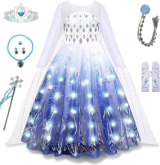 Light Up Girls Halloween Costume for Magical Princess Moments