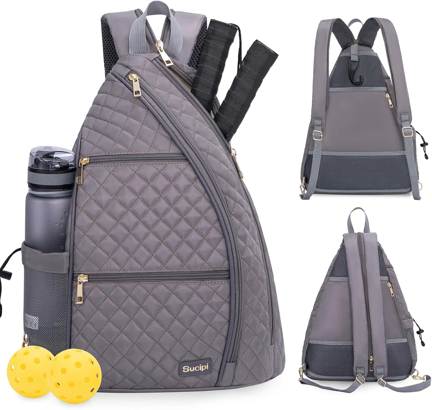 Sucipi Women's Pickleball Backpack - Durable Sling Bag for Sports