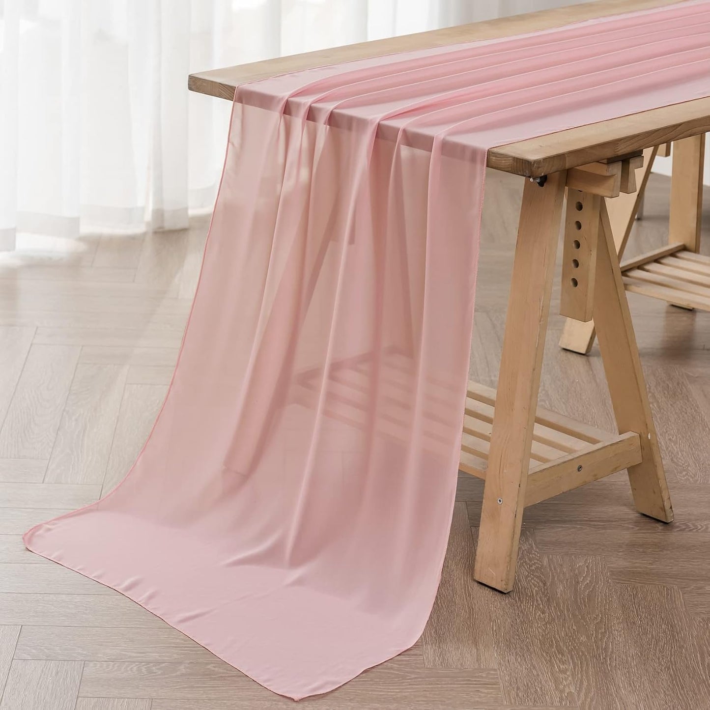12Pack 9ft Chiffon Table Runner for Elegant Event Decorations