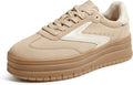 Women's Platform Sneakers Gum Sole Suede - Classic Retro Style