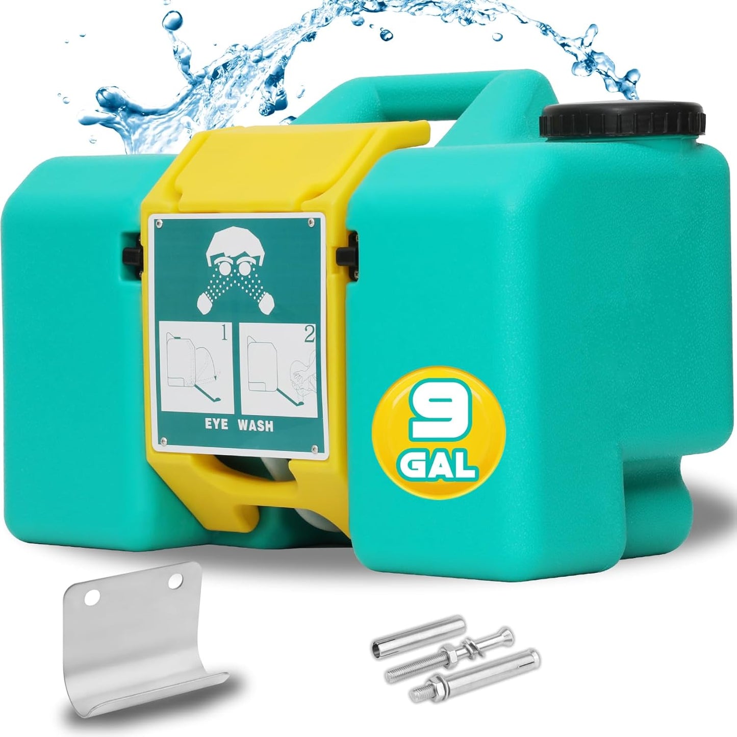 Magula 9 Gallon Portable Eye Wash Station for Safety Needs