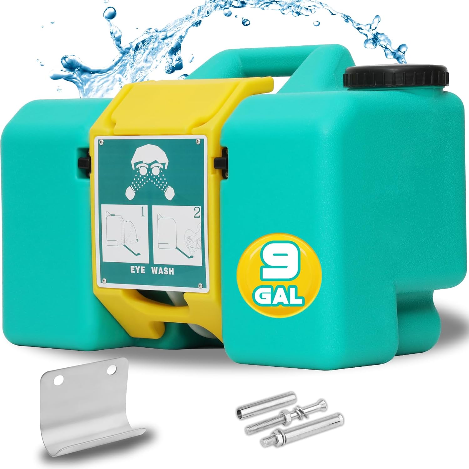 Magula 9 Gallon Portable Eye Wash Station for Safety Needs