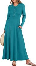 ANRABESS Women's Long Sleeve Maxi Dress Fit & Flare (Style BZGJ)