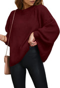 Oversized Chunky Knitted Pullover Sweater for Women - Cozy Fall 2025