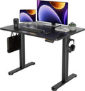 40 x 24 in Electric Standing Desk Adjustable Height - Black Top