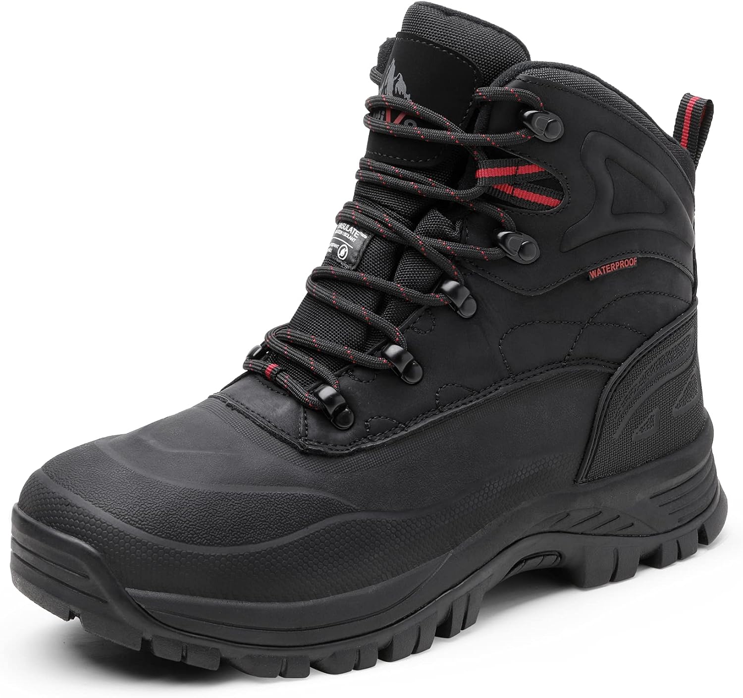 NORTIV 8 Men's Insulated Waterproof Construction Hiking Boots