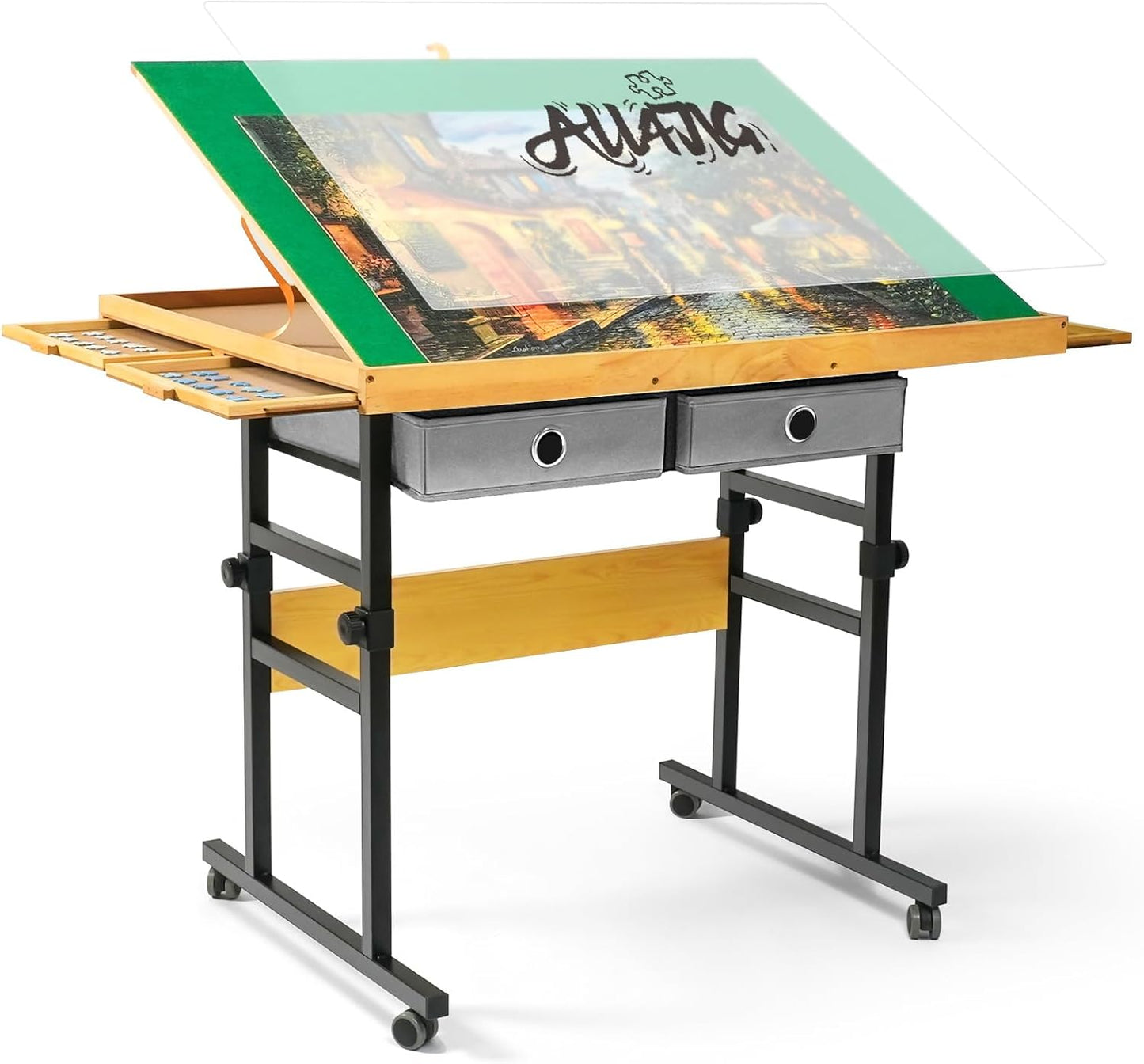 ALL4JIG 1500 Pieces Jigsaw Puzzle Table with Adjustable Features