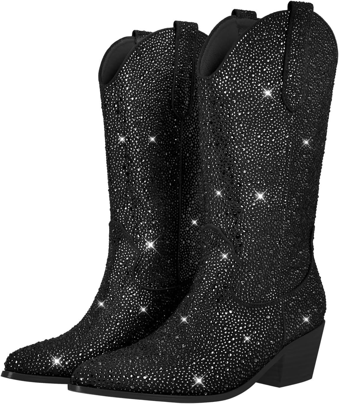 Sparkly Rhinestones Cowboy Cowgirl Style Boots for Women