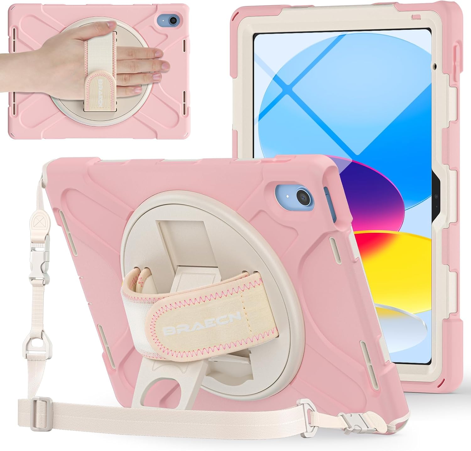 Shockproof Protective Case for iPad 11th/10th Gen - Sakura Pink