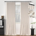 96 Natural Linen Blackout Curtains by Gleantdeco