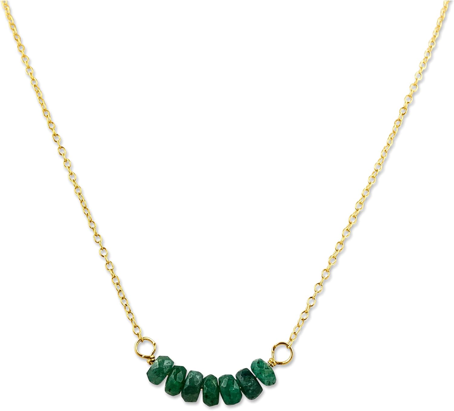 Personalized Birthstone Bar Necklace for Women and Girls