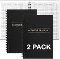 Expense Tracker Ledger Book 2 Pack - Compact Home & Small Business