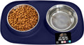 GORILLA GRIP Feeding Mat Set 4 Cup - Waterproof Silicone Bowl Tray