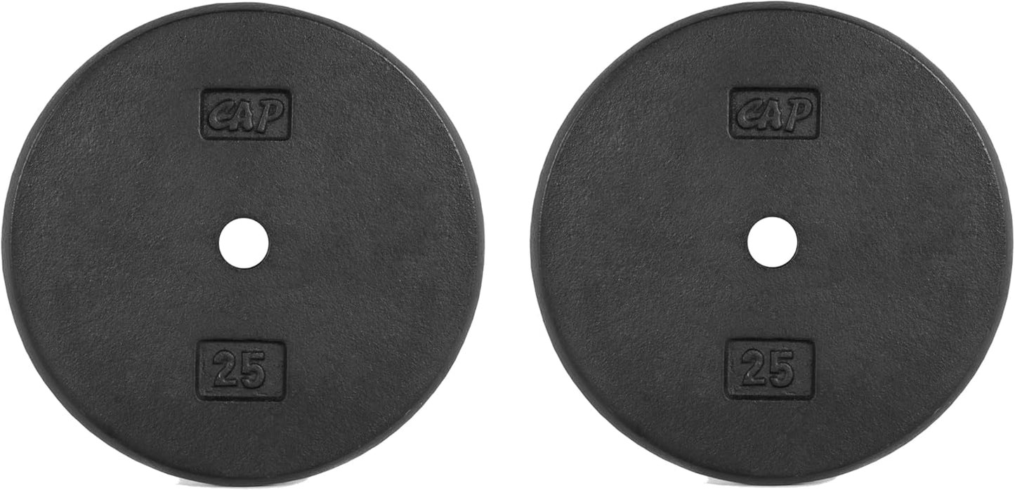 CAP Barbell Standard 1-Inch Cast Iron Weight Plates for Strength