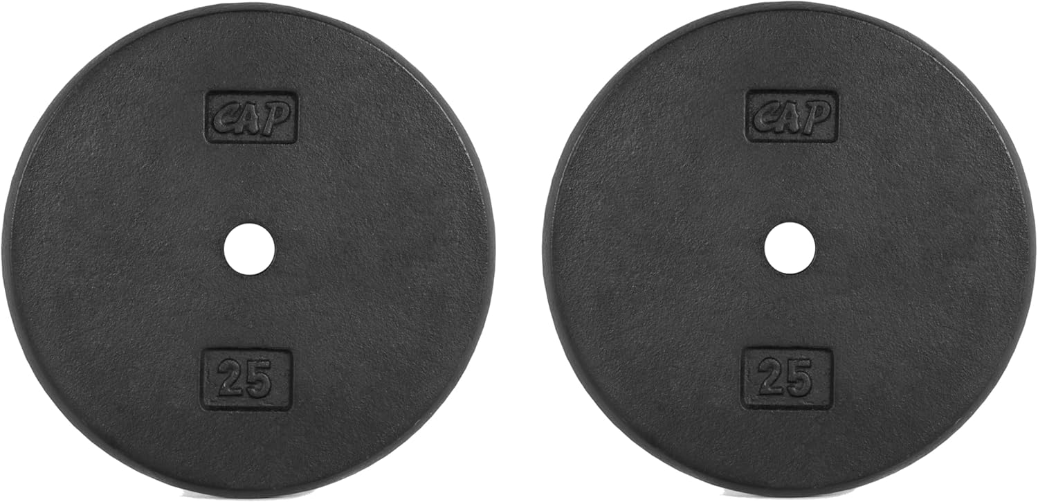 CAP Barbell Standard 1-Inch Cast Iron Weight Plates for Strength