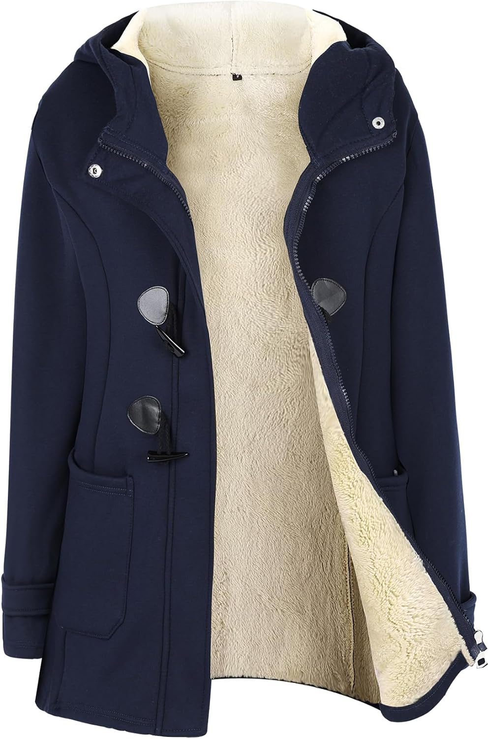 Gihuo Winter Jackets for Women Sherpa Lined Duffle Coat