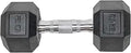 Tru Grit Fitness Rubber Hex Dumbbell - Durable Hex Rubber Heads