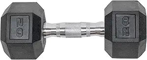 Tru Grit Fitness Rubber Hex Dumbbells for Home Gym Workouts
