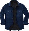 Mens Sherpa Fleece Lined Flannel Shirt-Jac - Warm Brushed Plaid