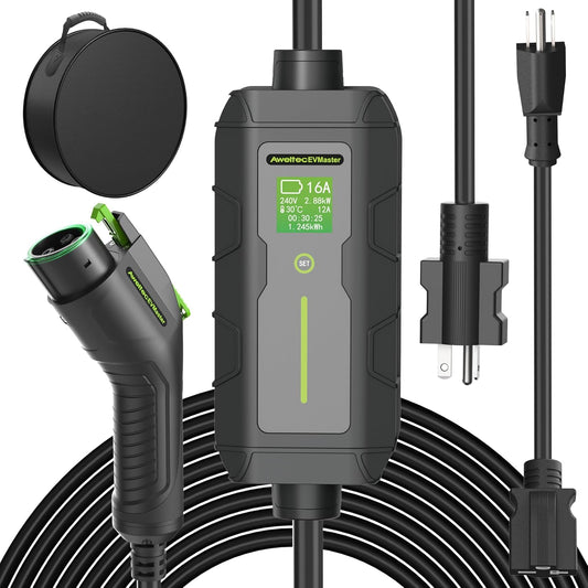 EVMaster Portable Level 1+2 EV Charger - Fast Charging Anywhere
