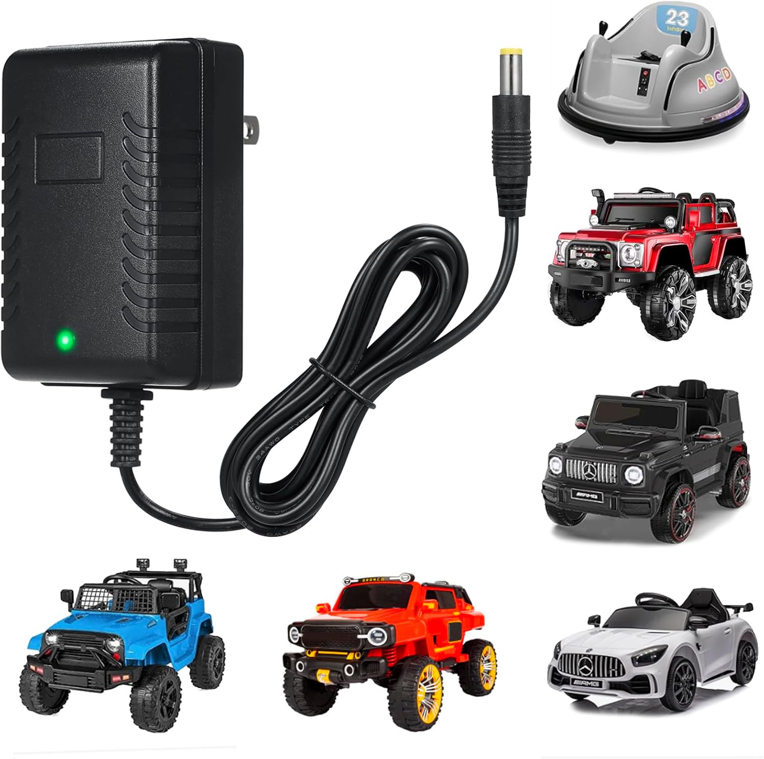Fast Charging 12V Ride-On Toy Car Charger by TUAGUI