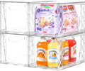Plastic Drawers Storage 4Pack Clear Stackable Drawers - Space Saving