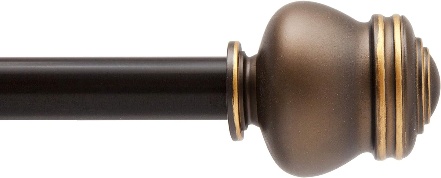 Adjustable Glendale Knob Curtain Rod Set