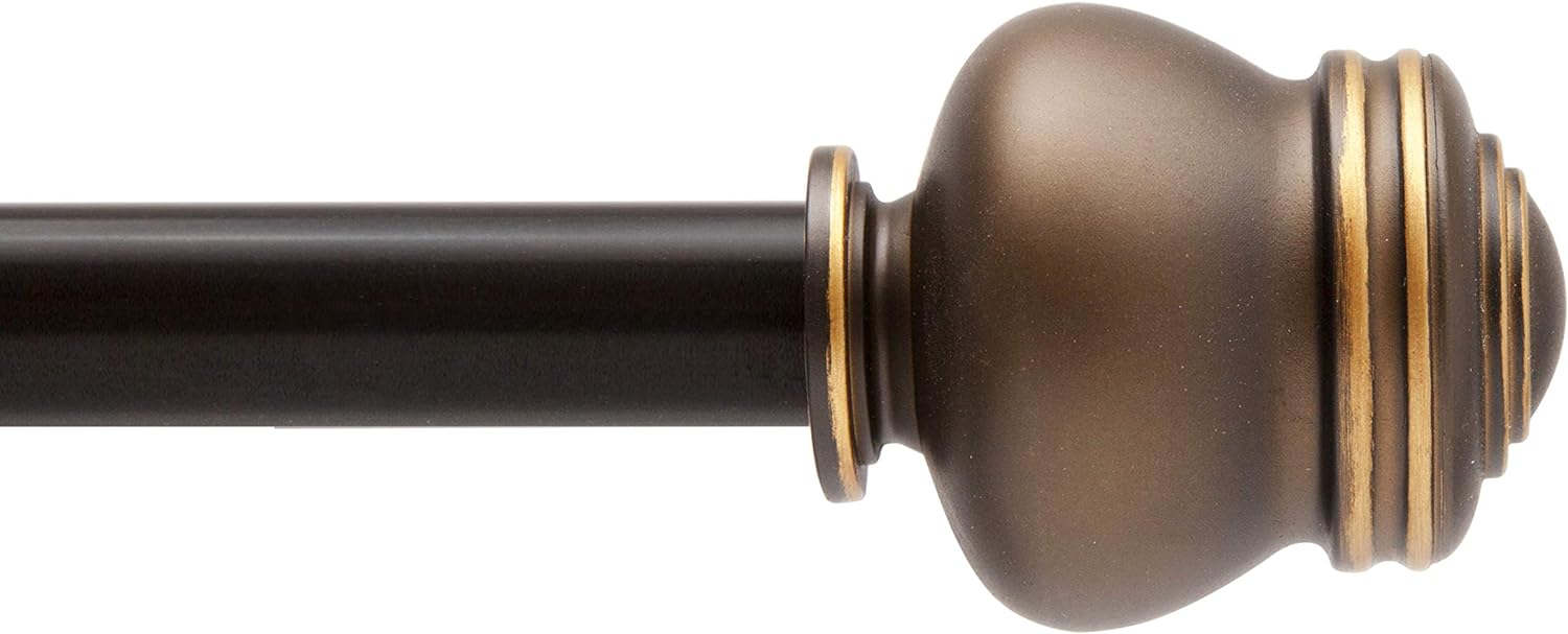 Adjustable Glendale Knob Curtain Rod Set