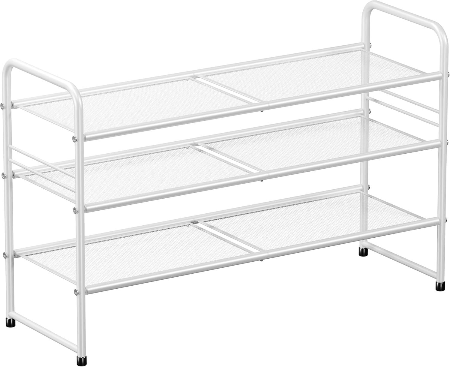SUFAUY 3-Tier Mesh Shoe Rack for Organized Shoe Storage