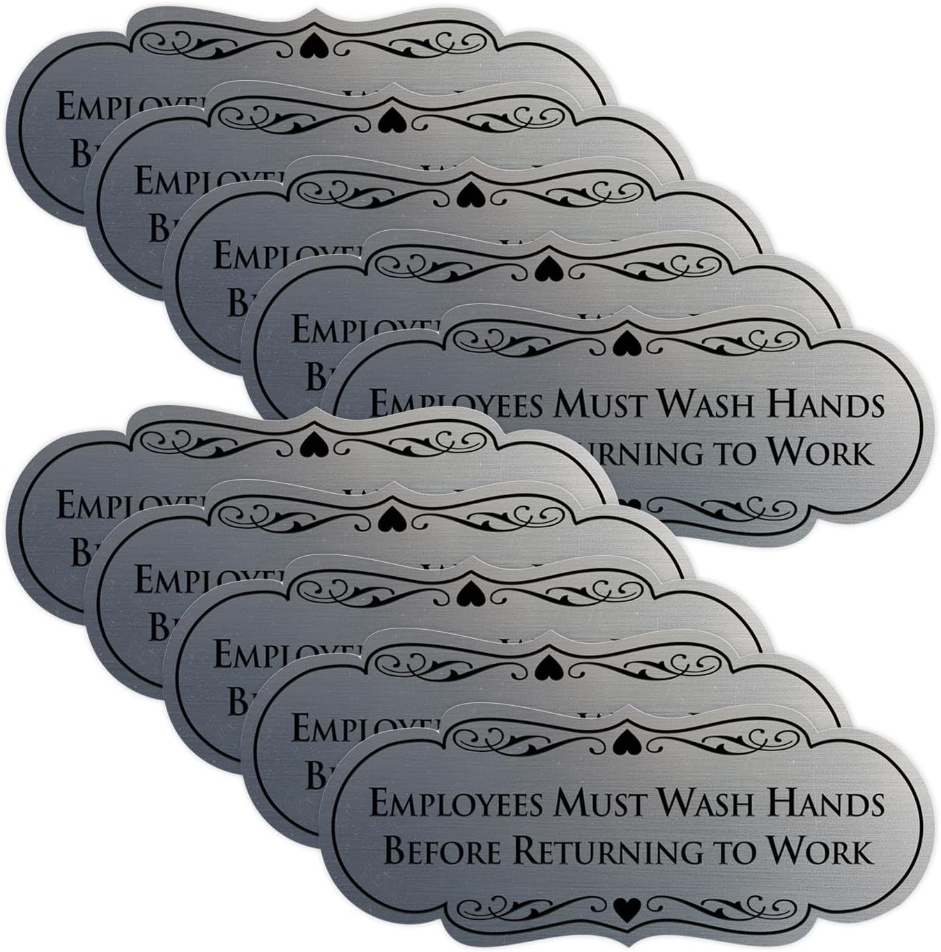 Signs ByLITA Employees Must Wash Hands Sign - 10 Pack