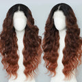 Synthetic 13x4 HD Lace Front Wig 26in Wavy Ombre Burgundy - Ready