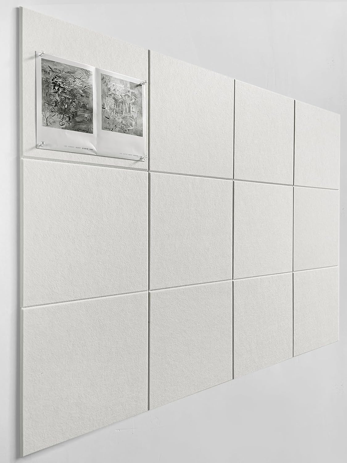 Quilting Design Wall Panels - 12 Pack of Felt Wall Tiles