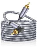 90 Degree Subwoofer Cable 30ft RCA Male to Male - Right Angle Fit