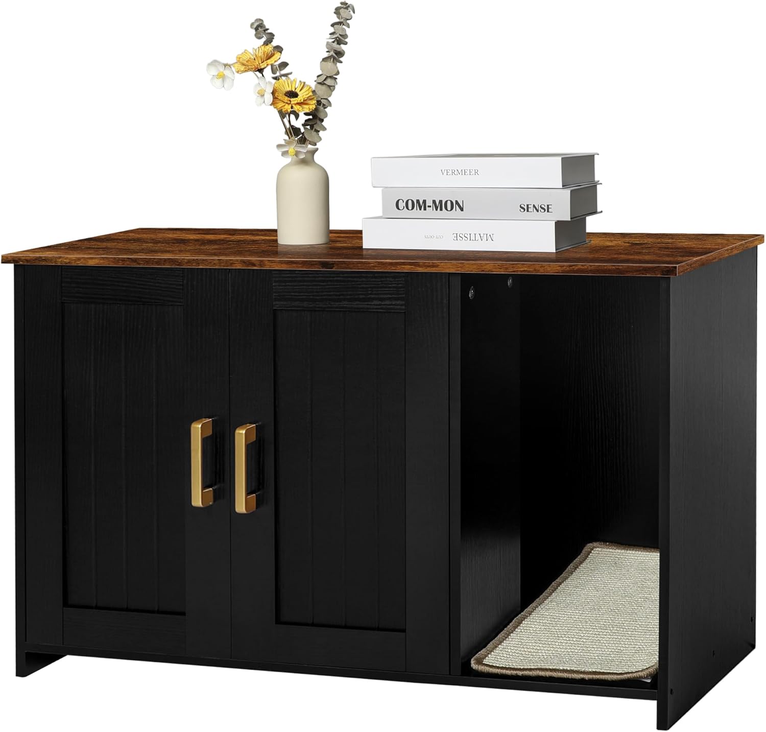 DWANTON Litter Box Enclosure: Stylish Cat Furniture Solution