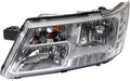 TRQ Driver Side Headlight Assembly Halogen Chrome Bezel - Direct Fit