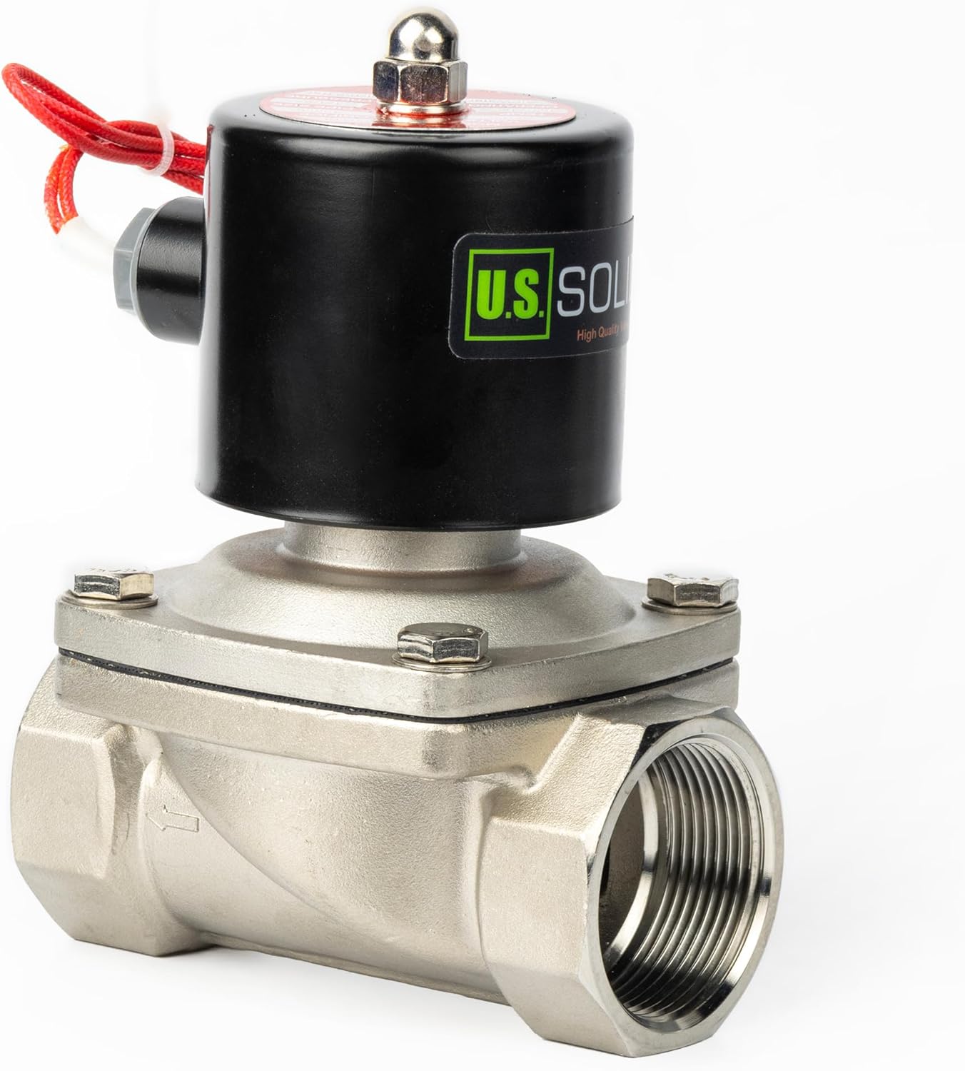 U.S. Solid 1-1/2in Solenoid Valve - Durable Stainless Steel Design