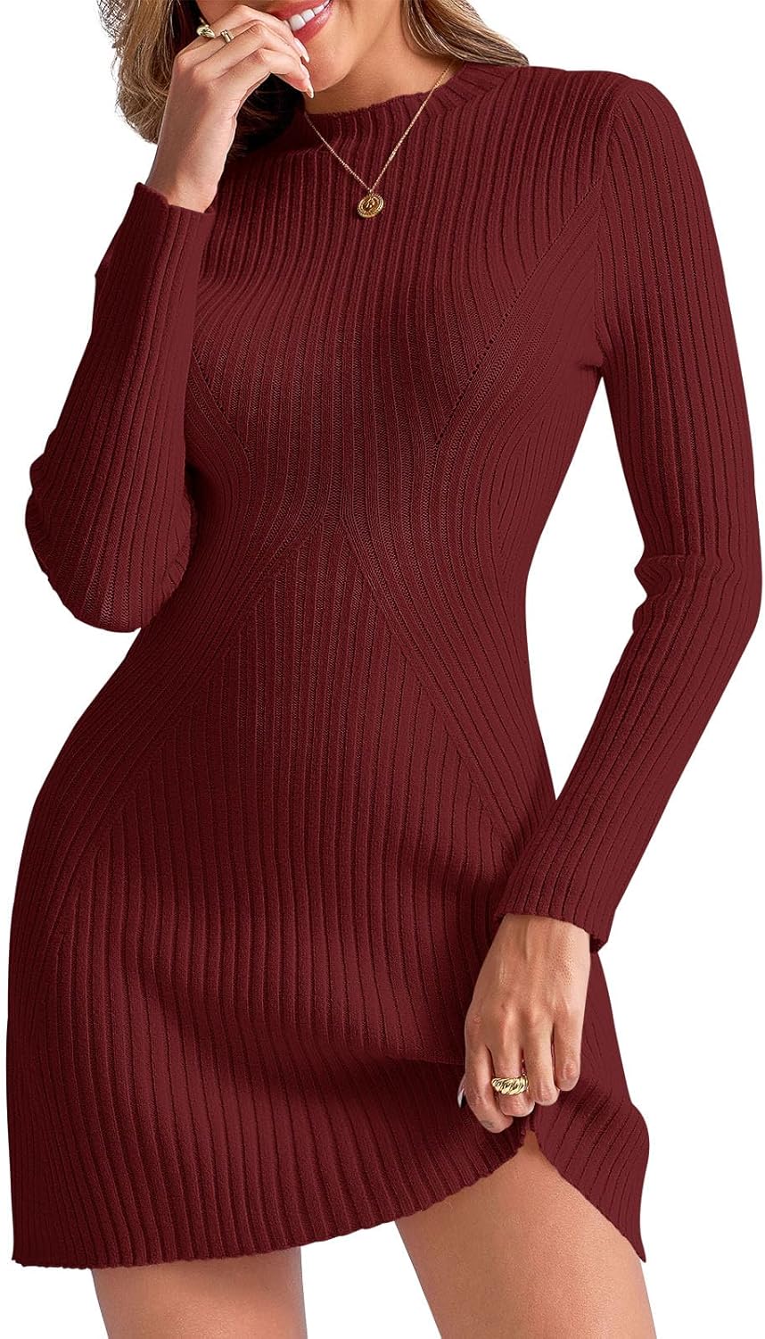 Saodimallsu Womens Long Sleeve Sweater Dress for Fall Fashion