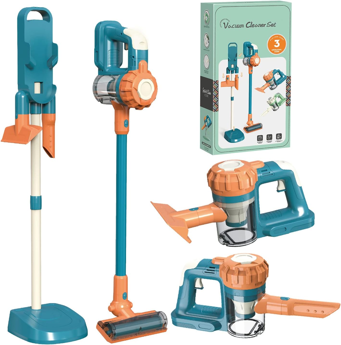 Real Suction Fun - Kids 3-in-1 Toy Vacuum
