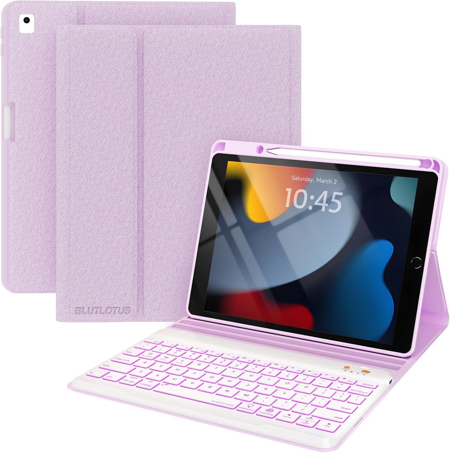 BLUTLOTUS iPad Keyboard Case with Backlit for 10.2/10.5 inch
